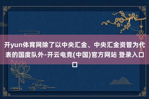 开yun体育网除了以中央汇金、中央汇金资管为代表的国度队外-开云电竞(中国)官方网站 登录入口
