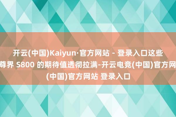 开云(中国)Kaiyun·官方网站 - 登录入口这些都将网友对尊界 S800 的期待值透彻拉满-开云电竞(中国)官方网站 登录入口
