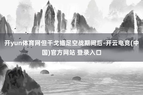 开yun体育网但干戈插足空战期间后-开云电竞(中国)官方网站 登录入口