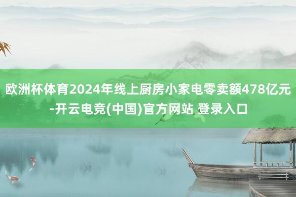 欧洲杯体育2024年线上厨房小家电零卖额478亿元-开云电竞(中国)官方网站 登录入口