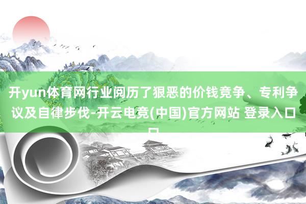 开yun体育网行业阅历了狠恶的价钱竞争、专利争议及自律步伐-开云电竞(中国)官方网站 登录入口