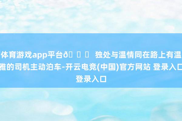 体育游戏app平台🌍 独处与温情同在路上有温雅的司机主动泊车-开云电竞(中国)官方网站 登录入口