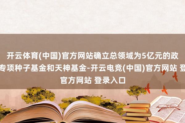 开云体育(中国)官方网站确立总领域为5亿元的政策直投专项种子基金和天神基金-开云电竞(中国)官方网站 登录入口