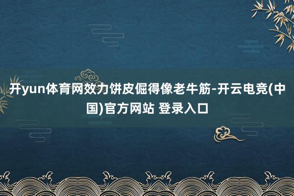 开yun体育网效力饼皮倔得像老牛筋-开云电竞(中国)官方网站 登录入口